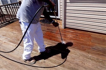 Pressure washing in Semora, NC by Exceptional Painting.